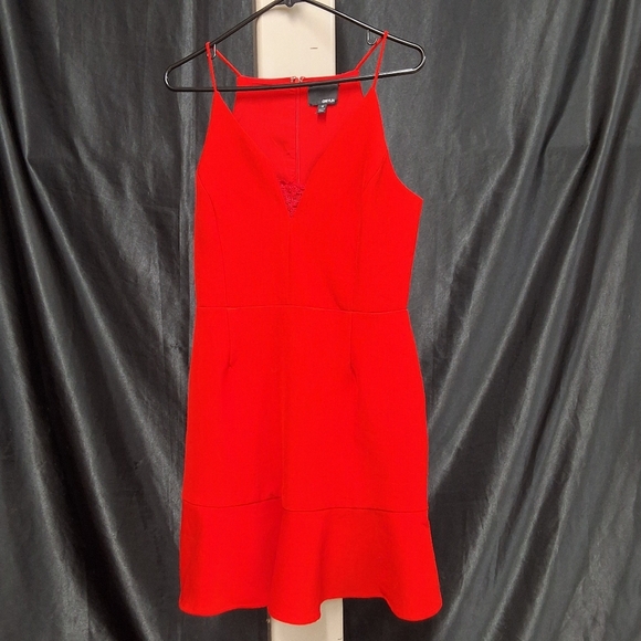 Greylin Red Halter Fit and Flare Mini Dress - Picture 8 of 10